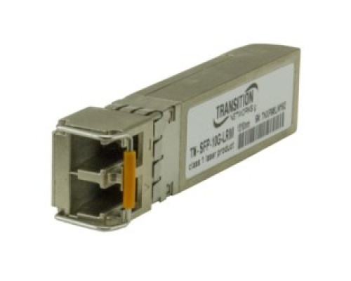 TRANSITION NETWORKS  TN-SFP-10G-ZR-10      Transceiver, SFP+, CC, 10Gbase-Zr, 10.3G, SM Simplex LC, 1550, 100KM, 3.3V,DMI