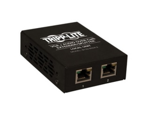 TRIPP LITE  B132-002A-2  B132-002A-2      2-Port VGA with Audio over Cat5/Cat6 Extender Splitter, Box-Style Transmitter with EDID, 1920x1440 at 60Hz, Up to 1000-ft., TAA