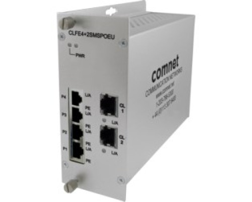 COMNET COMMUNICATION NETWORKS  CLFE4+2SMSU      10/100TX Drop/Insert/Repeat 4TX/2EX Self-Managed Ethernet Switch, UTP model