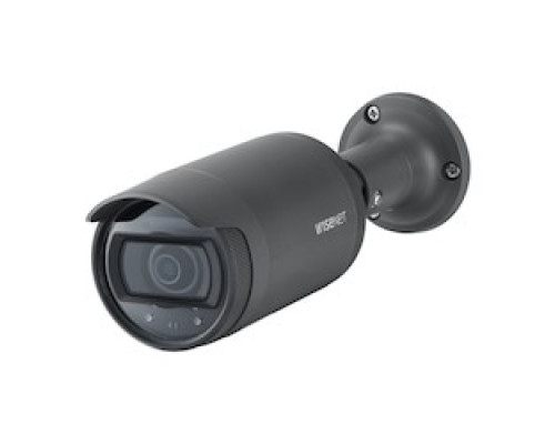 HANWHA VISION LNO-6012R        L Series Outdoor Bullet Camera, 2MP @ 30fps,3mm Fixed Focal Lens 102 , Double Codec H.264/MJPEG, WIsestream II, 120dB WDR, IR LEDs, Hallway View, SD Card, IP66, PoE, White