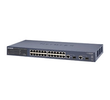 NETGEAR GS724TP   24-port 10/100/1000BASE-T Smart switch with PoE 24 PoE ports , 192W and two SFP fiber slots