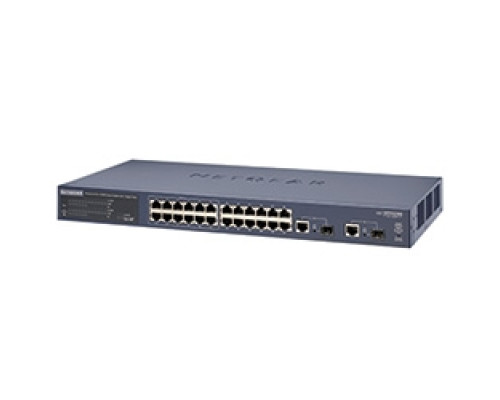 NETGEAR GS724TP   24-port 10/100/1000BASE-T Smart switch with PoE 24 PoE ports , 192W and two SFP fiber slots
