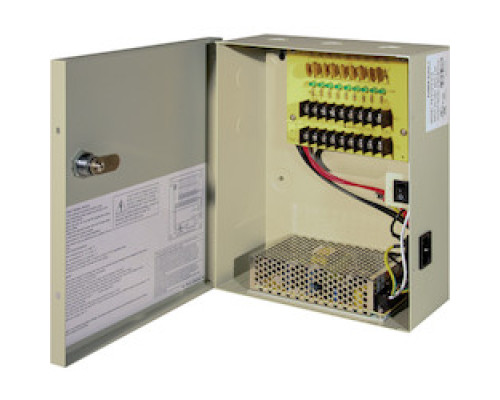 NORTHERN VIDEO  DC9C10AUL               12 Volt DC, 9 Channel, 10 AMP, UL Listed Power Supply - PTC Fused