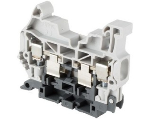 TE-ENERGY  1SNK508410R0000      Gray and dark gray, fuse holder block with 8 mm spacing, 6.3 Amp rated UL current with screw clamp connection that accepts 24-10 AWG UL wire range