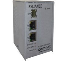COMNET COMMUNICATION NETWORKS  RLGE2+1SMS24DC      Self-Managed Ethernet Switch, Electrical Substation, 3-Port, 10/100/1000 Mbps, 1 SFP FX + 2TX, DIN-Rail/Panel Mount, 12 to 24 Volt DC, 4.3