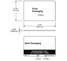 HID GLOBAL CORPORATION 2120HBGGBNB   iClass Prox Card, Polyester/PVC, 2k Bits 256 Bytes w/ 2 App Area, Prog w/ SIO & Std iClass Access CTRL App, Front: White w/ Gloss Finish, Back: White w/ Gloss Finish, Seq Encoded/Seq Non-Match Print, No Sl
