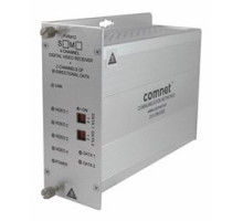 COMNET COMMUNICATION NETWORKS  FVR412M1      4-channel Digitally Encoded Video Receiver + 2 Bi-directional Data Channels, MM, 1 Fiber