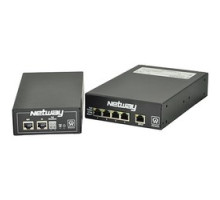 ALTRONIX  NETWAY4ESK      Midspan Injector w/ 4 Port Switch Kit, 100Mbps, Enables 4 IP Devices over 1 structured cable, 115/220VAC, Includes Receiver and Transceiver/Switch