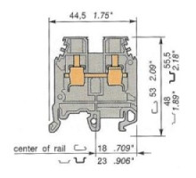 TE-ENERGY  0115 118.11      M6/8 Feed-Through Terminal Block, Gray