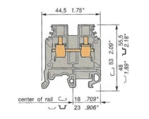 TE-ENERGY  0115 118.11      M6/8 Feed-Through Terminal Block, Gray