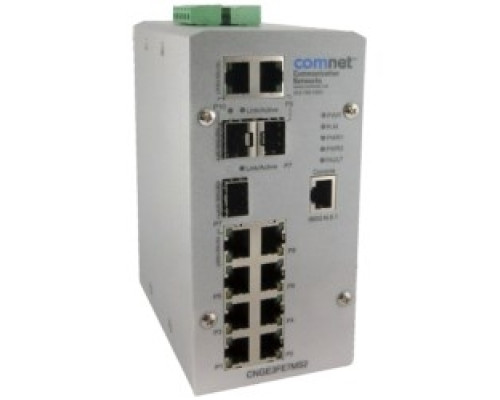 COMNET COMMUNICATION NETWORKS  CNGE3FE7MS2      3 Port 1000 Mbps + 7 Port 100 Mbps Managed Switch, Includes Power Supply