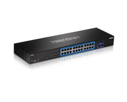 TRENDNET  TEG-30262      24-Port Gigabit Switch with 2 x 10G SFP+ Slots