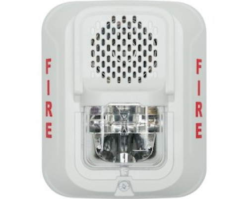 SYSTEM SENSOR  P2WL-LF               Low Frequency Sounder Strobe, Wall Mount, White, 6.6