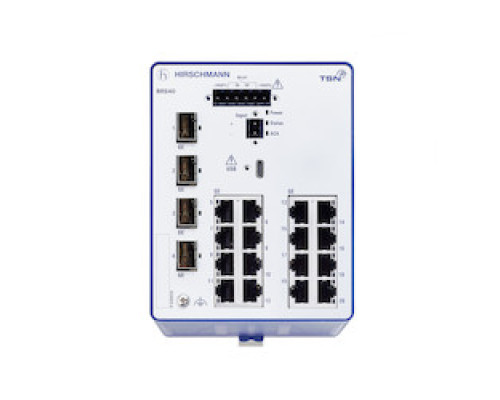 HIRSCHMANN  942170065  BRS40-16TX/4SFP      Managed Industrial Switch for DIN Rail, fanless design, All Gigabit type
