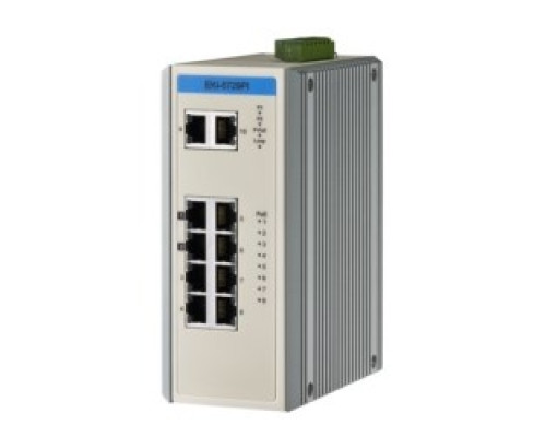ADVANTECH  EKI-5729PI-AE      Industrial Ethernet Switch, 8x10/100/1000Mb POE Ports, 2 Gigabit Ports