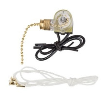 NSI INDUSTRIES  75101CW      On-Off SPST Brass Pull Chain with Cord