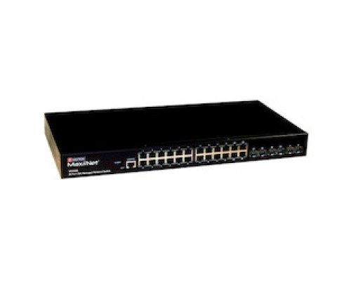 VIGITRON INC  VI3326      26-Port MaxiiNet L2+ Network Core Switch, 20 Copper Ports, 4 Combo Ports, 2 Independent Fiber Ports 1G