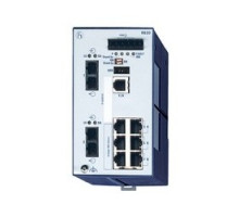 HIRSCHMANN  HNT000286      8 port Fast-Ethernet Compact OpenRail Switch, managed, software Layer 2 Enhanced, for DIN rail store-and-forward-switching, fanless; 8 ports in total; 1. uplink: 100BASE-FX, SM-SC; 2. uplink: 100BASE-FX, SM-SC; 6 x 10/100