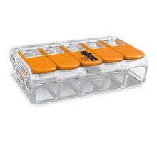WAGO CORPORATION  221-415/VE00-1000  60273345      COMPACT Splicing Connectors; 5-conductor Connector; With Operating Levers; Max.ambient Operating Temp. 85 C