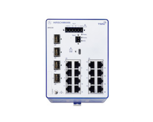 HIRSCHMANN  942170059  BRS30-16TX/4SFP      Managed Industrial Switch for DIN Rail, fanless design Fast Ethernet, Gigabit uplink type