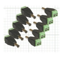 NORTHERN VIDEO  12VDCCON10PKM               Power Connector, DC Male, Positive Center Pin, 12 Volt DC, 10 Pack, With Screw Terminal Connection