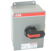 ABB  EOT63U3M3-P      3 pole, 63 amps rated at 600 V AC, UL 98, enclosed non-fusible disconnect switch in a UL/NEMA 3R/12 enclosure