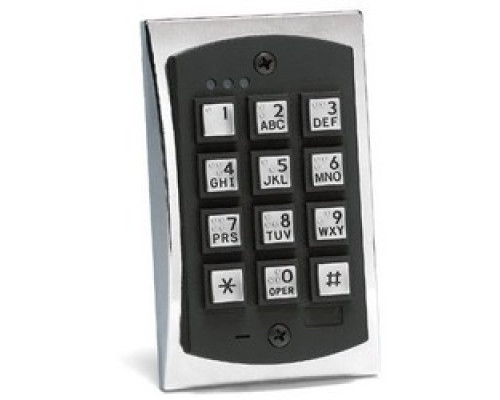 LINEAR CORPORATION  0-294022  2000EM      Access Control Keypad, Indoor/Outdoor, Programmable, Alphanumeric Key, Flush Mount, 12 to 24 Volt AC, 10 to 30 Volt DC, 2.75