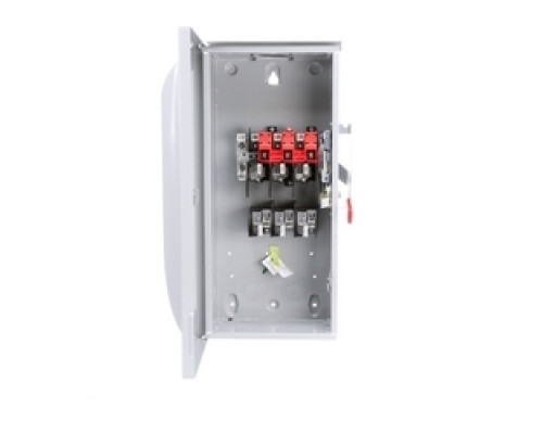 SIEMENS  US2:GF323NR      Safety Switch, Fusible, Solid Neutral, General Duty, 240 Volt AC, 250 Volt DC, 100A, 15 HP at 3 Phase, 3 Wire, 3 Pole, NEMA 3R, For Outdoor