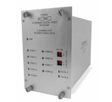 COMNET COMMUNICATION NETWORKS  FVR812M1      8-channel Digitally Encoded Video Receiver + 2 Bi-directional Data Channels, MM, 1 Fiber