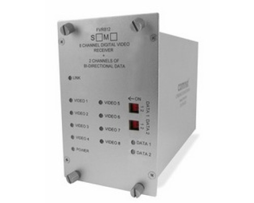 COMNET COMMUNICATION NETWORKS  FVR812M1      8-channel Digitally Encoded Video Receiver + 2 Bi-directional Data Channels, MM, 1 Fiber