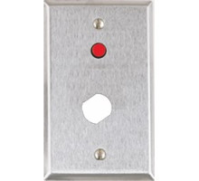 ALARM CONTROLS  RP-08      Single Gang Stainless Steel Wall Plate With 1/4