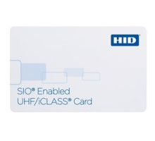 HID GLOBAL CORPORATION 6013SGGAAN   iClass UHF Card, 32k Bits 4kB App Areas 16k/2+16k/1, UHF Prog w/ SIO. iCLASS Prog w/ Std iCLASS Access Control Application & SIO payloads., Front & Back: White w/Gloss Finish, Seq Match Encoded/Print, Seq M