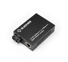 BLACK BOX NETWORK SERVICES LGC212A   Gigabit Ethernet 1000-Mbps Media Converter - 10/100/1000-Mbps Copper to 1000-Mbps Single-mode Fiber, 1310nm, 10km, SC