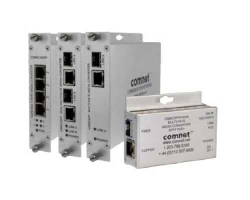 COMNET COMMUNICATION NETWORKS  CNMC2SFP      Ethernet Media Converter, 2-Channel, 1-Rack Slot, 10/100/1000 Mbps Ethernet, 9 to 24 Volt DC, 6.1
