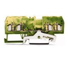 WAGO CORPORATION  280-837      4-conductor Ground Terminal Block; 2.5 mm2; Center Marking; For Din-rail 35 X 15 And 35 X 7.5; CAGE CLAMP