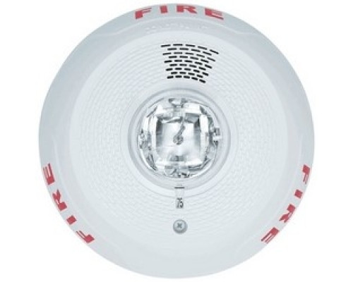 SYSTEM SENSOR  PC2WL               Fire Protection Horn Strobe, 2-Wire, Ceiling Mount, 8 to 17.5/16 to 33 Volt, 18 to 12 AWG, 6.8
