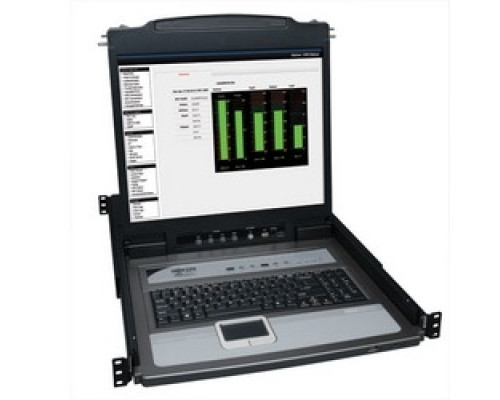 TRIPP LITE  B020-U08-19KTAA  037332158048      NetDirector 8-Port 1U Rack-Mount Console KVM Switch with 19-in. LCD + 8 PS2/USB Combo Cables; TAA Compliant