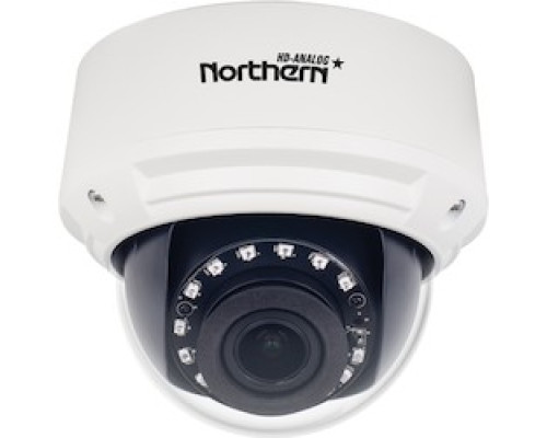 NORTHERN VIDEO  HDAFDIR90WD               TVI/CVI/AHD/960H 1080P VF DOME, 2.8-12MM TRUE WDR 90’ IR 12/24, IP67/IK10- WHITE