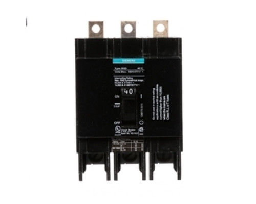 SIEMENS  US2:BQD340      Molded Case Circuit Breaker, Thermal Magnetic, Panelboard Mount, 3 Pole, 480 Star/277 Volt AC, 50/60 Hertz, 40A, 14 kA Interrupting Rating
