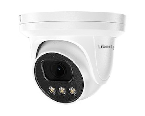 LIBERTY SECURITY  L3IP4TFCS               Liberty L3 IP Turret, 4MP 2.8mm Full Color 100’ WDR PoE SD IP66 Mic