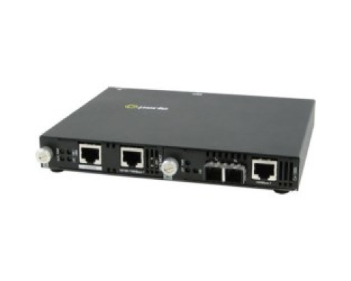 PERLE SYSTEMS 05070184   Managed Gigabit Media Converter, 1000BASE-T RJ-45 100 m/328 ft, To 1000BASE-ZX 1550 nm Single-mode SC 160 km/100 Miles, USA Power Cord