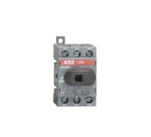 ABB  OT25F3      Non-Fused Disconnect Switch, 25 Amp, Base and DIN Rail Mounted. 3-Pole AC. UL 98. For use with 6 mm Shafts and Handles.