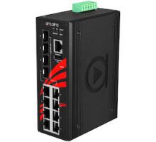ANTAIRA TECHNOLOGIES LLC  LMX-1204G-SFP      12-Port Industrial Gigabit Managed Ethernet Switch, w/8 10/100/1000Tx + 4 100/1000 SFP