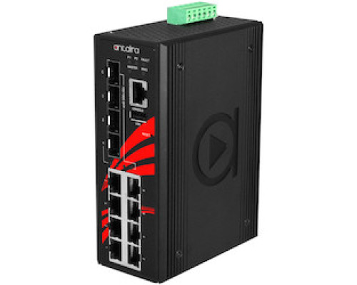 ANTAIRA TECHNOLOGIES LLC  LMX-1204G-SFP      12-Port Industrial Gigabit Managed Ethernet Switch, w/8 10/100/1000Tx + 4 100/1000 SFP