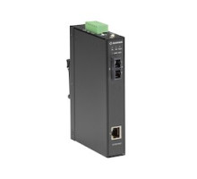 BLACK BOX NETWORK SERVICES LGC282A   Gigabit Ethernet 1000-Mbps Industrial Media Converter - 10/100/1000-Mbps Copper to 1000-Mbps Single-mode Fiber, 1310nm, 10km, SC