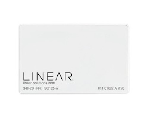 LINEAR CORPORATION  830-00400  ISO125-H      Credential, ISO Card, 125 kHz, HID Compatible, 25 Pk
