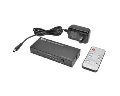 TRIPP LITE  B119-004-UHD      4-Port HDMI Switch with Remote Control - 4K 60 Hz, UHD, 4:4:4, HDR, 3D