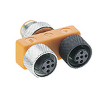 LUMBERG AUTOMATION  600000111      SPLITTER; T-CONNECTOR; 1 X M12MALE TO 2 X M12 FEMALE; 5 POLE