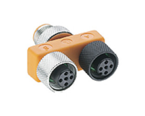 LUMBERG AUTOMATION  600000111      SPLITTER; T-CONNECTOR; 1 X M12MALE TO 2 X M12 FEMALE; 5 POLE