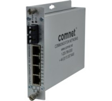 COMNET COMMUNICATION NETWORKS  CNFE4+1SMSM2POE/SC      10/100TX 4TX/1FX Ethernet Self-managed Switch with Power over Ethernet PoE, MM